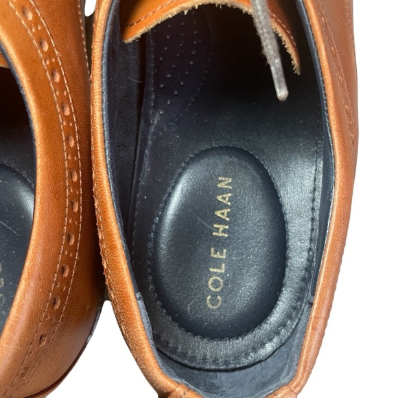 Cole Haan Men's Buckland Shoes 11 M Brown Leather Cap Toe Lace Up Oxford C28882 - Picture 6 of 13